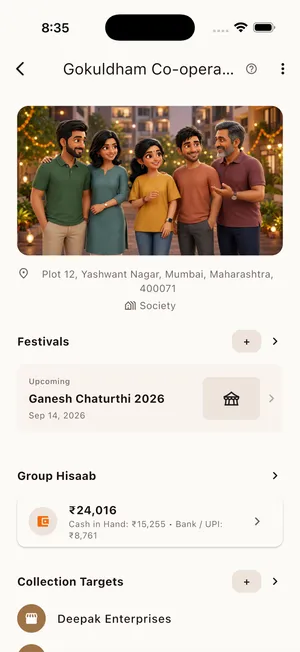 UtsavMitra group details with members and roles