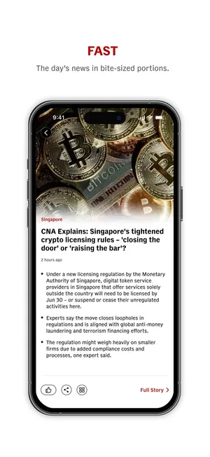 CNA news app on iPhone, App Store screenshot 3