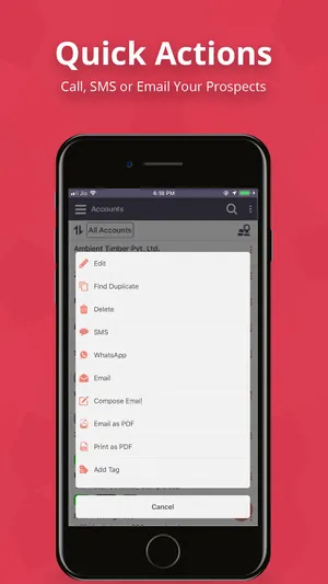 TapCRM on iPhone, App Store screenshot 3
